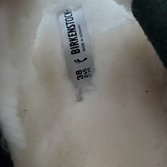 New Birkenstock Arizona Mountain Green Shearling Sandals - Picture 7 of 7